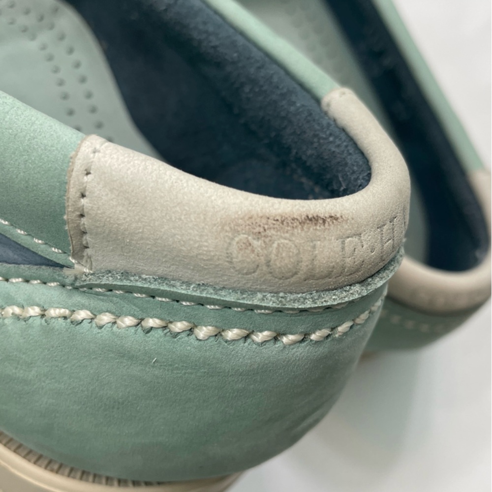 Vintage 90s Cole Haan Made USA Maine Suede Leather Tricolor Boat Deck Shoes 11.5 - Picture 10 of 15